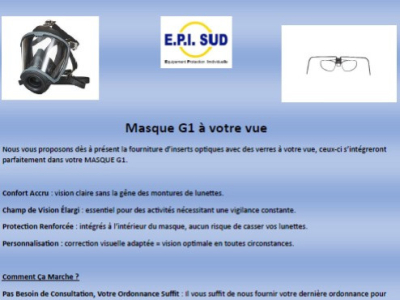 Mettez votre MASQUE G1 à votre vue