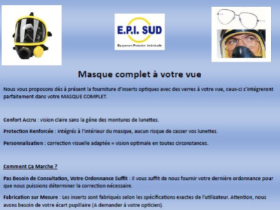 Mettez votre MASQUE COMPLET à votre vue